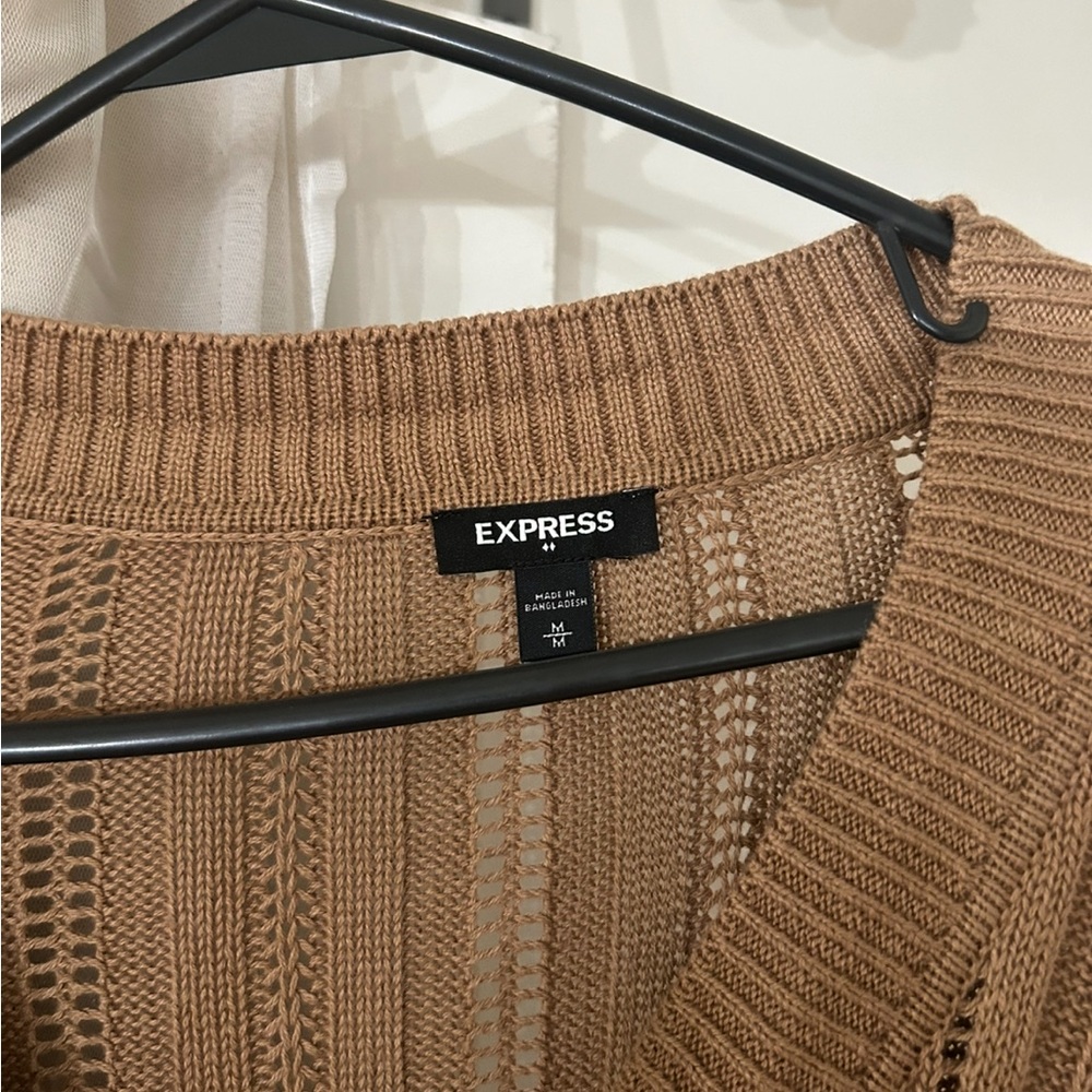 Express Women's Brown Cardigan Sweater - Picture 2 of 3